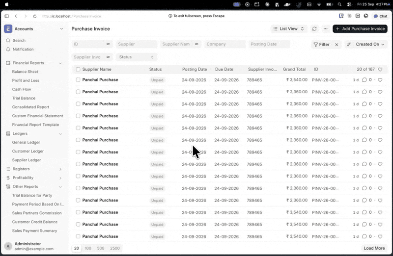 Creating an ISD-applicable Purchase Invoice